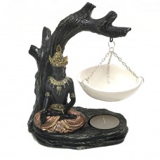 Buddha Oil Burner Under Tree Fragrant Melts Essential Aromatherapy Statue   231967511547